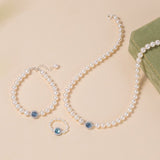 Collier Perle Aigue Marine Argent 925 – Bijou Harmonie Océanique - Biloria