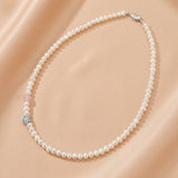 Collier Perle et Quartz Rose Argent – Duo Maman Enfant - Biloria