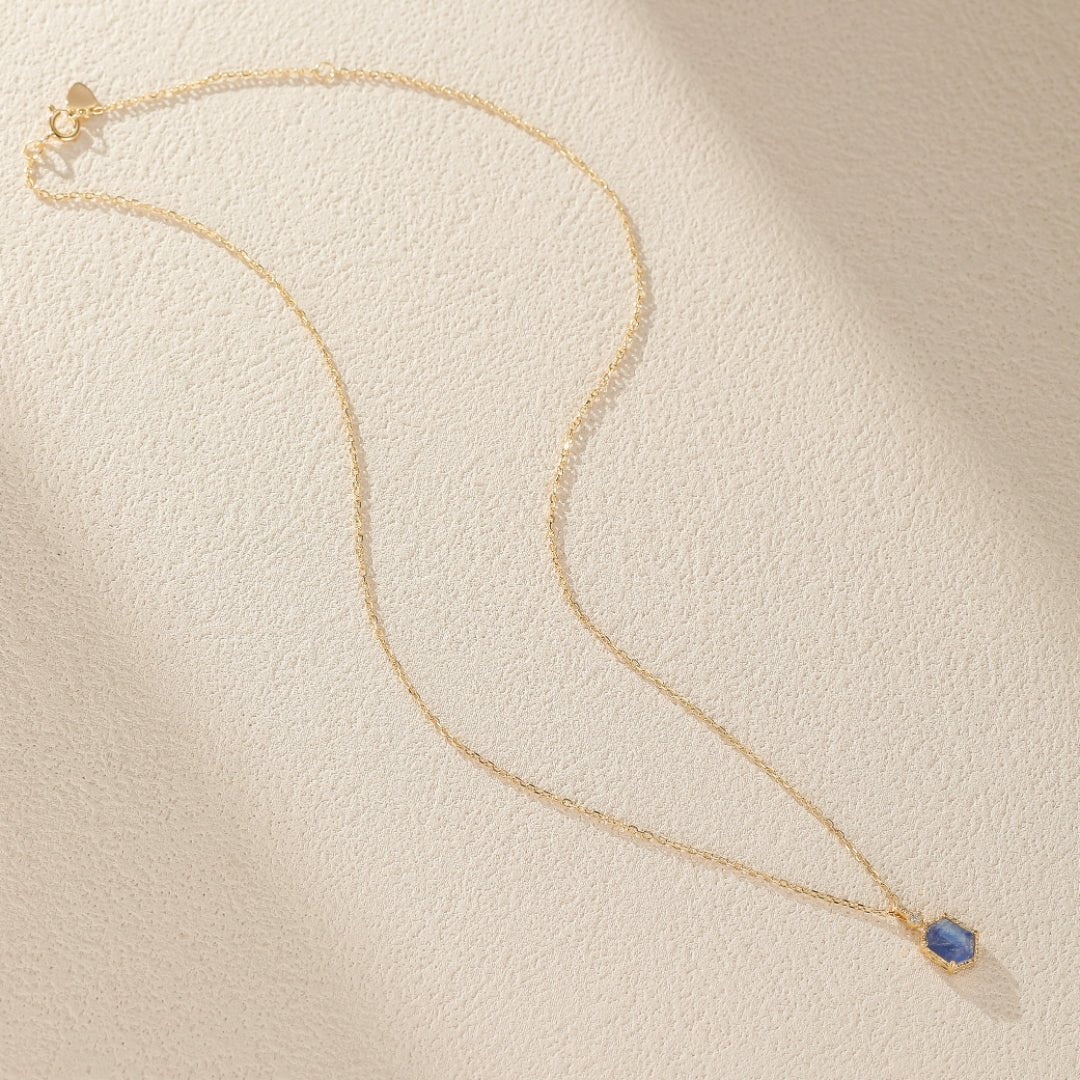 Collier Pierre de Lune Luna Argent Plaqué Or Cadeau Féminin - Biloria