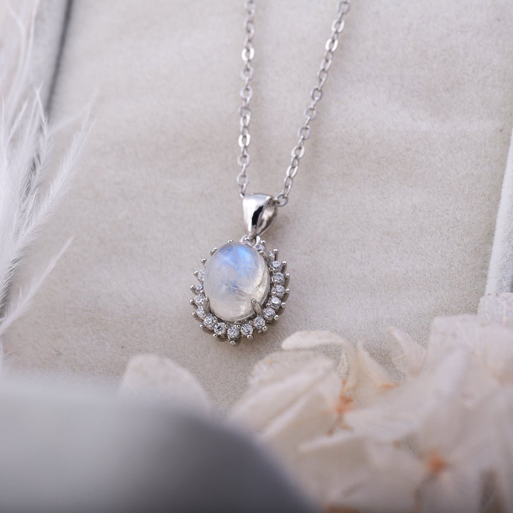 Collier Pierre de Lune Nuit Étoilée – Cadeau Intuition - Biloria