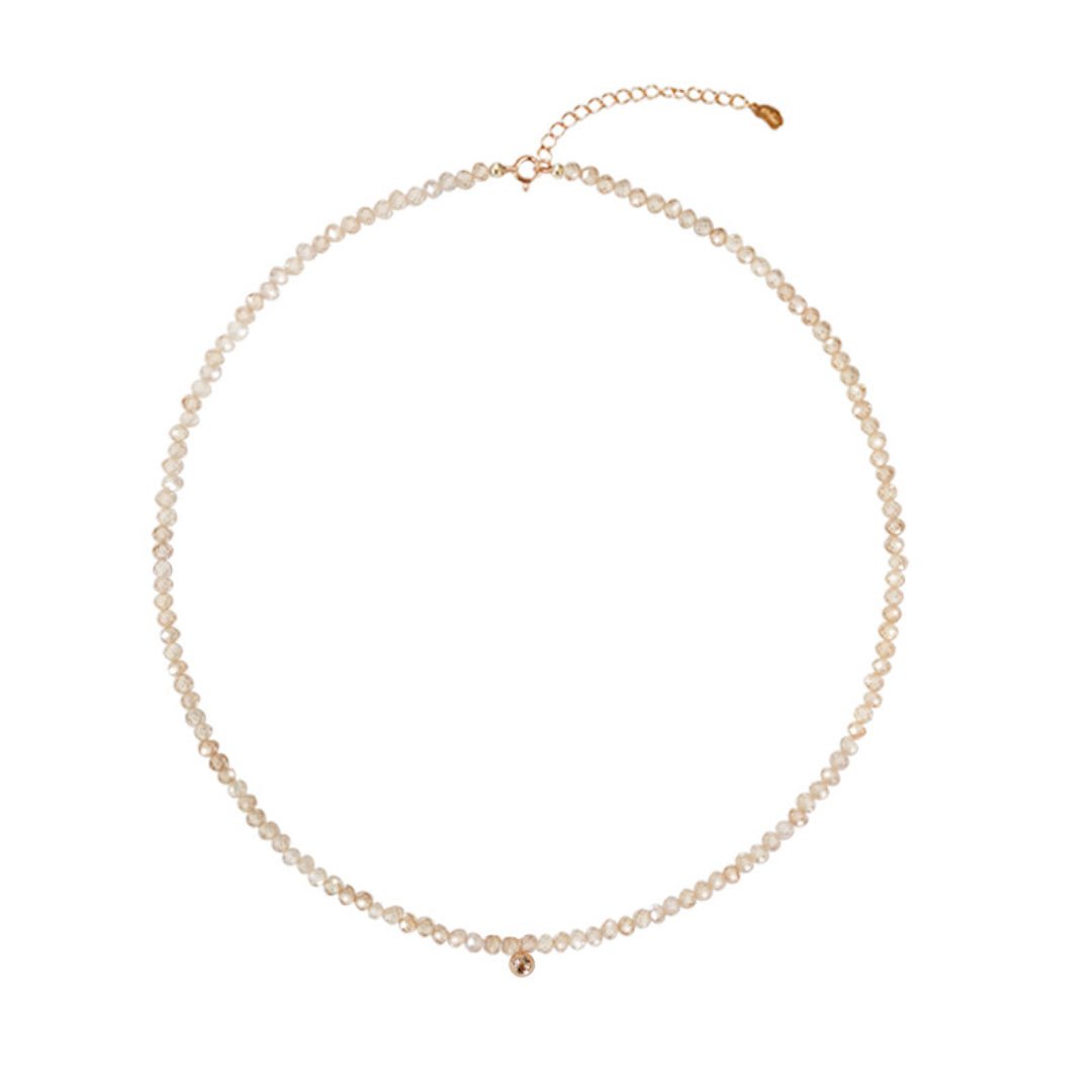 Collier Pierre de Soleil Argent Plaqué Or – Bijou Énergie Solaire - Biloria