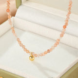 Collier Pierre de Soleil Argent Plaqué Or – Bijou Énergie Solaire - Biloria