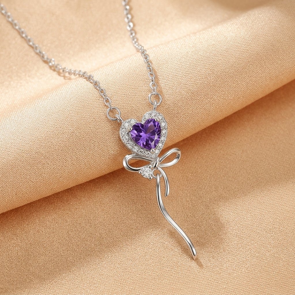 Collier Pierres Fines Multicolores Cœur Enchanté Argent Or 18k - Biloria