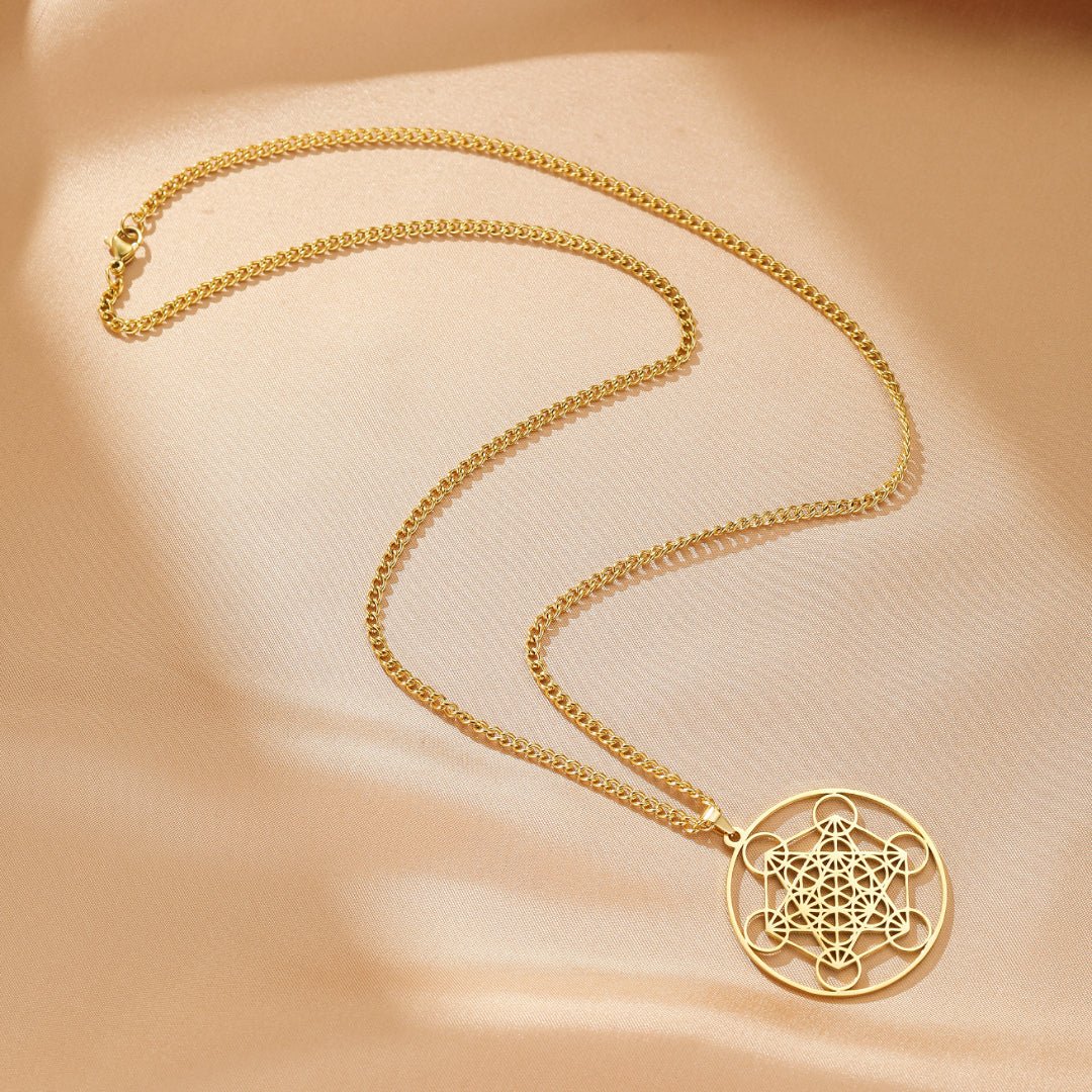 Collier Sri Yantra Géométrie Sacrée pour Méditation - Biloria