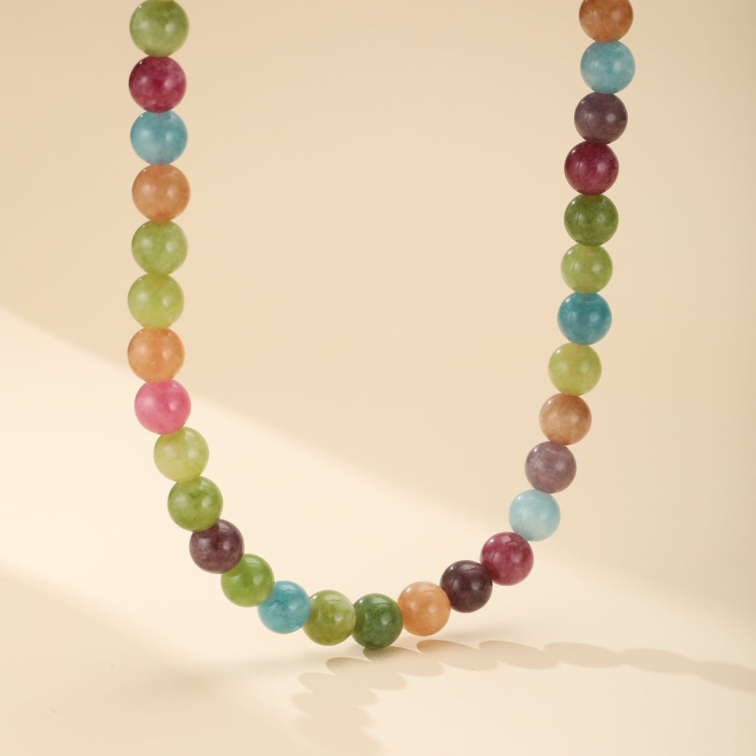Collier Tourmaline Multicolore 40 cm – Bijou Énergétique - Biloria