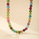 Collier Tourmaline Multicolore 40 cm – Bijou Énergétique - Biloria