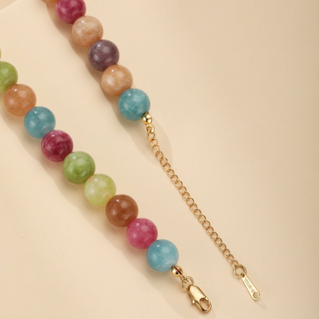 Collier Tourmaline Multicolore 40 cm – Bijou Énergétique - Biloria
