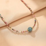Collier Tourmaline Multicolore et Jadéite Vertus Harmonie - Biloria