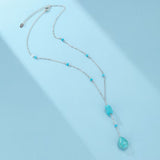 Collier Turquoise Protection Argent 925 – Amulette Montagne - Biloria