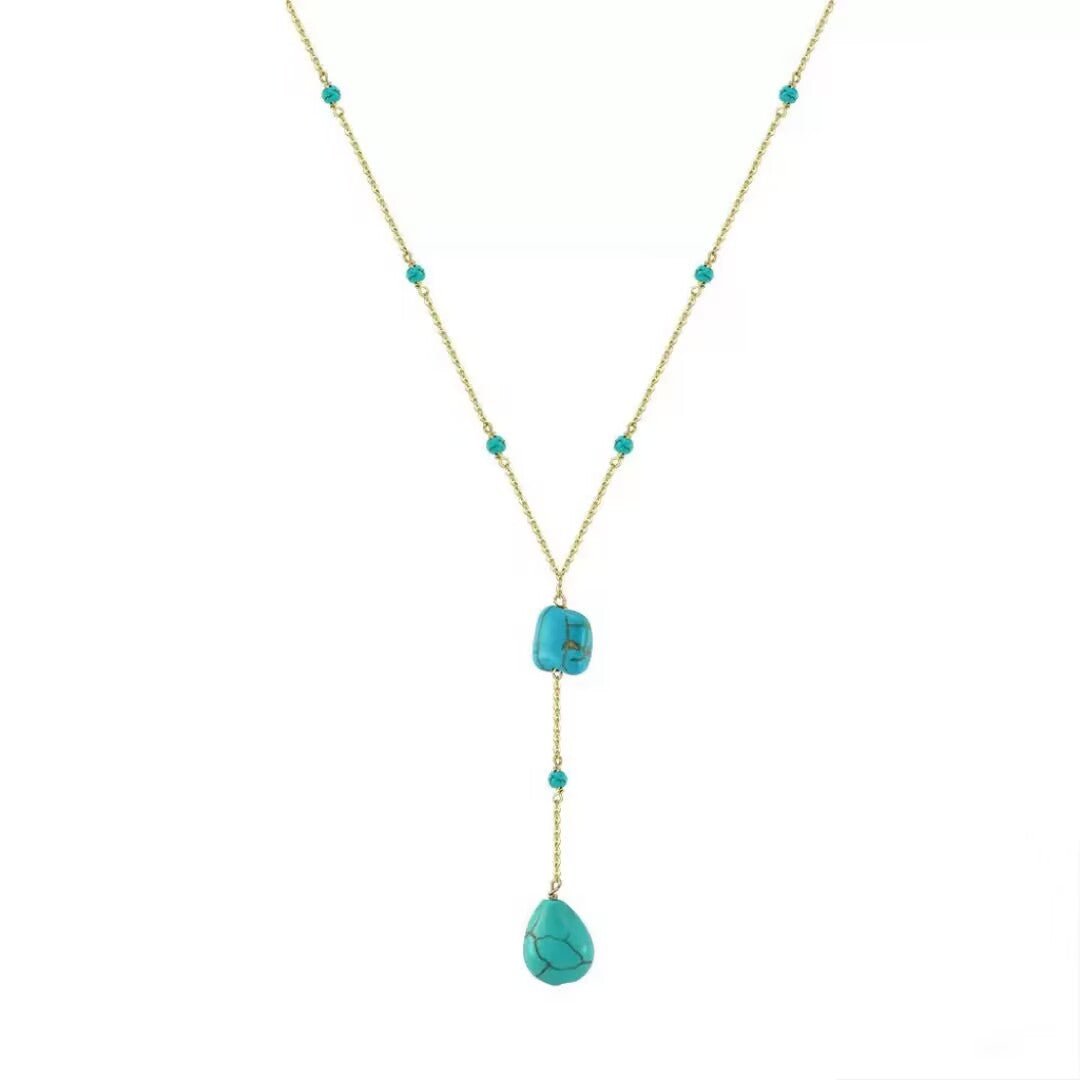 Collier Turquoise Protection Argent 925 – Amulette Montagne - Biloria