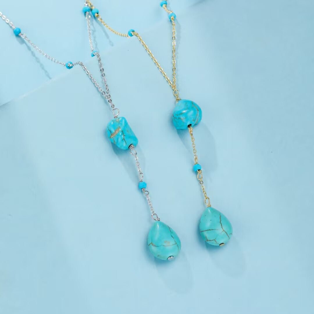 Collier Turquoise Protection Argent 925 – Amulette Montagne - Biloria