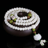 Mâlâ 108 Perles, Jade et Graine de Bodhi - Biloria