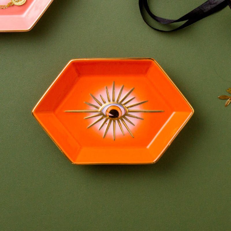 Plateau Décoratif Mauvais Œil Céramique – Protection et Harmonie - Biloria