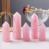 Pointe Quartz Rose Amour pour Méditation et Décoration - Biloria