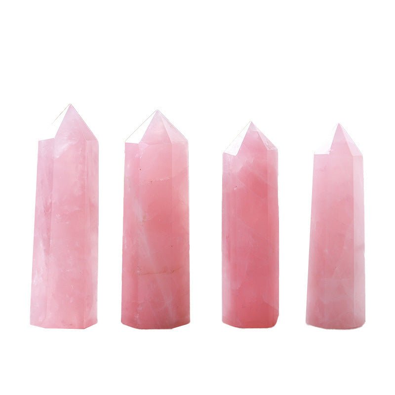 Pointe Quartz Rose Amour pour Méditation et Décoration - Biloria