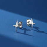 Puce d'Oreille Homme Croix Minimaliste Acier Inoxydable - Biloria