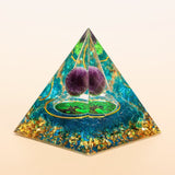 Pyramide Orgonite Améthyste Arbre de Vie 6cm – Décoration Zen - Biloria