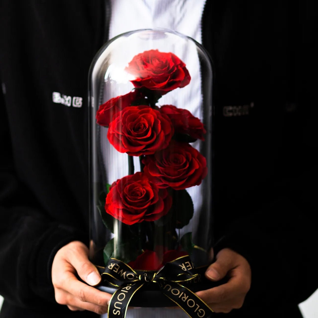 Rose Éternelle sous Cloche – Symbole d'Amour Éternel pour Décoration - Biloria